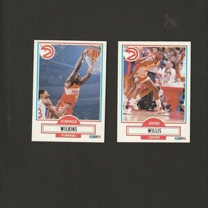 Fleer '90 Basketball NBA Trading Cards - Dominique Wilkins and Kevin Willis